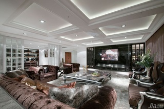 新古典风格别墅豪华型140平米以上客厅电视背景墙沙发台湾家居