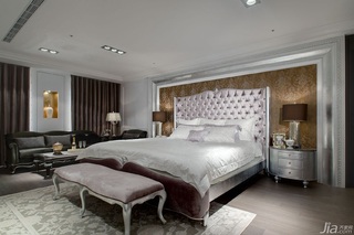 新古典风格别墅豪华型140平米以上卧室卧室背景墙床台湾家居