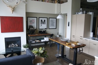 简约风格公寓经济型120平米客厅吧台沙发海外家居