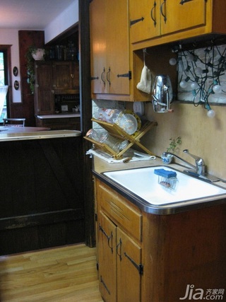 美式乡村风格别墅经济型110平米厨房橱柜海外家居