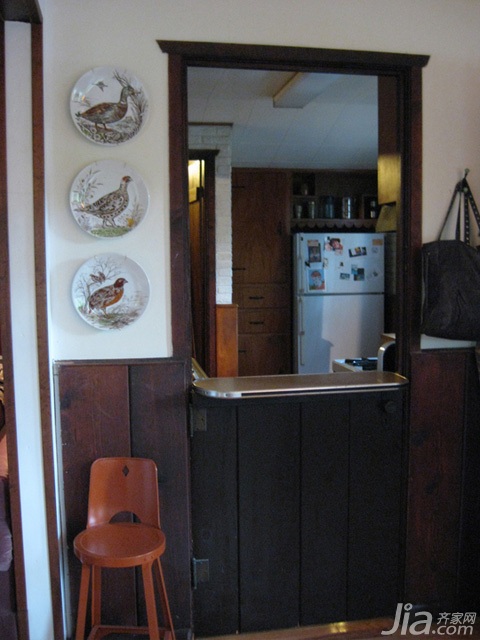 别墅装修,110平米装修,经济型装修,美式乡村风格,海外家居,厨房,橱柜,隔断
