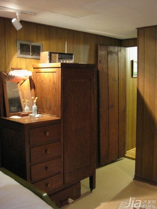 美式乡村风格别墅经济型110平米卧室梳妆台海外家居