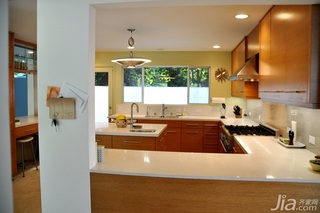 简约风格复式简洁原木色富裕型厨房吊顶灯具海外家居