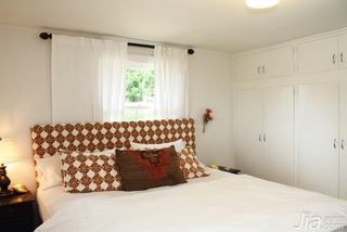 简约风格三居室简洁白色富裕型卧室吊顶床海外家居