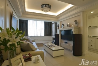 简约风格公寓经济型客厅吊顶电视柜台湾家居