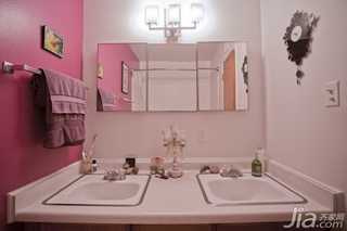 混搭风格三居室简洁5-10万卫生间背景墙洗手台海外家居