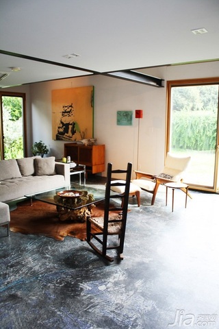简约风格二居室简洁富裕型客厅背景墙沙发海外家居