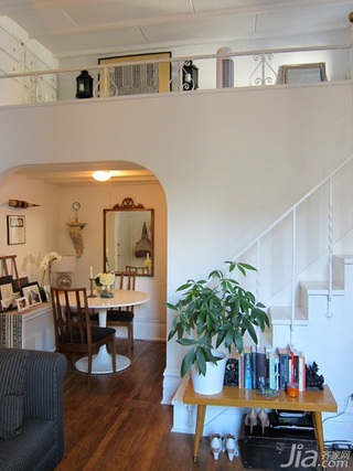混搭风格公寓经济型110平米客厅楼梯餐桌海外家居
