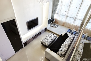 简约风格小户型经济型60平米客厅电视背景墙沙发婚房台湾家居