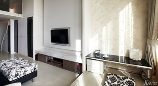 简约风格小户型经济型60平米客厅电视背景墙电视柜婚房台湾家居