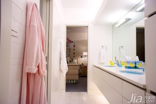 简约风格四房简洁富裕型卫生间背景墙洗手台海外家居