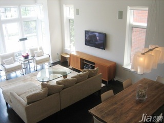 简约风格二居室简洁富裕型客厅电视背景墙沙发海外家居