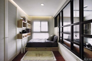 简约风格公寓富裕型90平米卧室地台床台湾家居