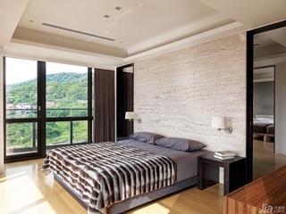 简约风格二居室豪华型140平米以上卧室卧室背景墙床台湾家居