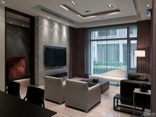简约风格别墅豪华型140平米以上客厅电视背景墙沙发台湾家居