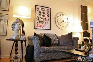 欧式风格公寓富裕型110平米客厅沙发背景墙沙发海外家居