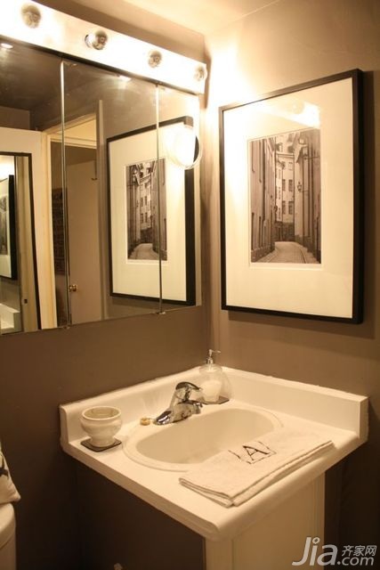 公寓装修,110平米装修,富裕型装修,欧式风格,海外家居,卫生间,洗手台,浴室柜