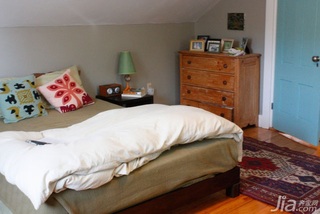 欧式风格复式舒适经济型60平米卧室床海外家居
