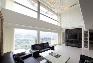 新古典风格四房豪华型140平米以上客厅电视背景墙沙发台湾家居