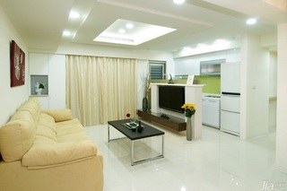简约风格小户型富裕型60平米客厅隔断沙发台湾家居