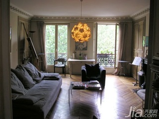 欧式风格公寓灰色100平米客厅沙发海外家居