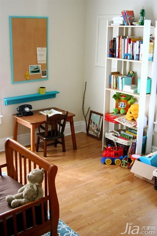 简约风格三居室经济型110平米儿童房书桌海外家居