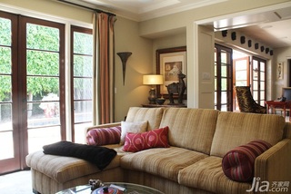 欧式风格三居室富裕型130平米客厅沙发海外家居