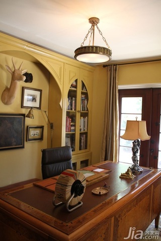 欧式风格三居室富裕型130平米书房书桌海外家居