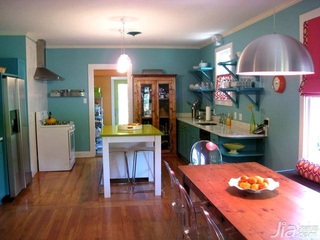 混搭风格公寓蓝色经济型90平米厨房橱柜海外家居