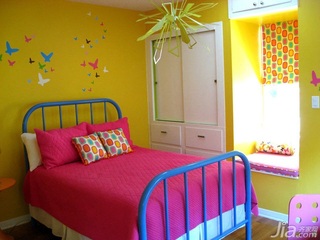 混搭风格公寓舒适红色经济型90平米卧室床海外家居