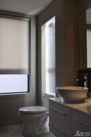 混搭风格三居室富裕型140平米以上卫生间窗帘效果图