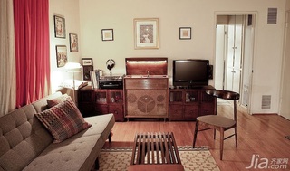 简约风格一居室简洁3万-5万客厅电视背景墙沙发海外家居