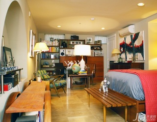 简约风格二居室简洁3万-5万卧室卧室背景墙床海外家居