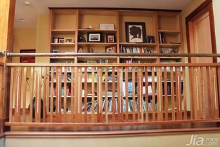 简约风格别墅经济型130平米楼梯书架海外家居