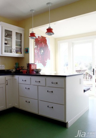 简约风格三居室简洁白色富裕型厨房吊顶灯具海外家居