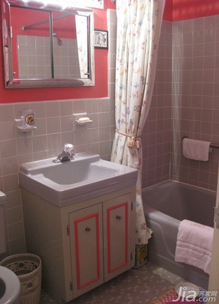 混搭风格二居室简洁富裕型卫生间背景墙洗手台海外家居