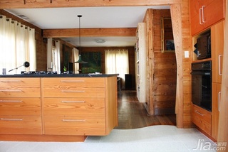 简约风格二居室简洁原木色富裕型厨房橱柜海外家居