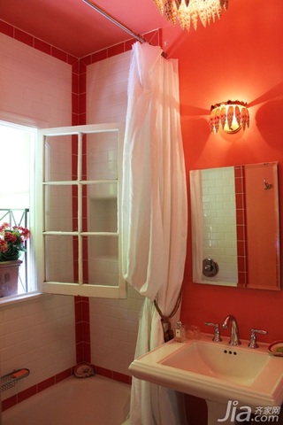 东南亚风格四房简洁富裕型卫生间背景墙洗手台海外家居