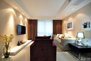 简欧风格二居室富裕型客厅背景墙沙发效果图
