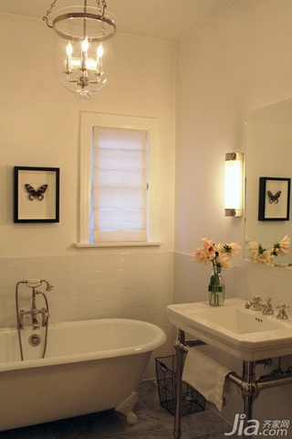 简约风格别墅简洁富裕型卫生间背景墙洗手台海外家居