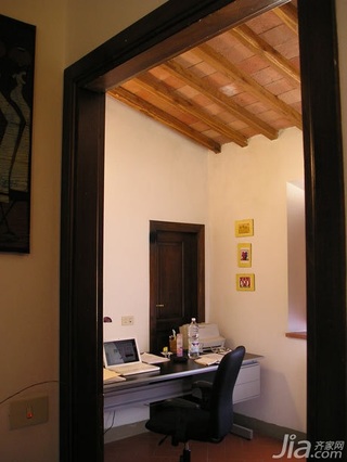 欧式风格复式经济型70平米书房书桌海外家居