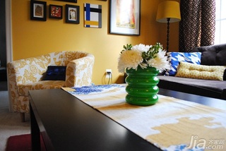 简约风格二居室简洁黄色富裕型客厅沙发背景墙沙发海外家居