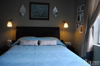简约风格二居室舒适富裕型卧室卧室背景墙床海外家居