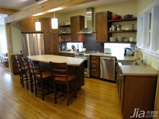 美式乡村风格复式经济型120平米厨房橱柜海外家居