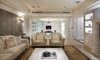 新古典风格四房以上豪华型140平米以上客厅沙发背景墙沙发台湾家居