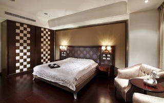 新古典风格四房以上豪华型140平米以上卧室卧室背景墙床台湾家居