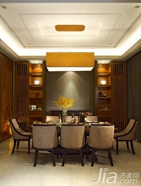 中式风格公寓豪华型140平米以上餐厅吊顶餐桌台湾家居