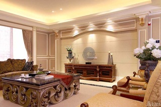 新古典风格公寓富裕型140平米以上客厅电视背景墙茶几台湾家居