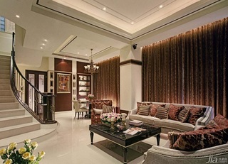新古典风格别墅豪华型140平米以上客厅吊顶沙发台湾家居