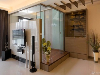 简约风格公寓富裕型80平米客厅电视背景墙台湾家居